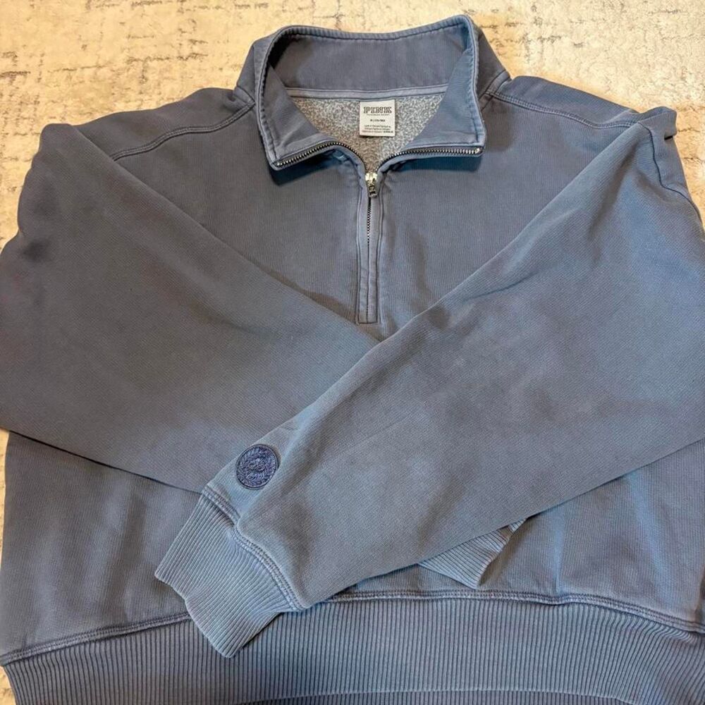 Victoria-s-secret Women's Blue and Grey Sweatshirt